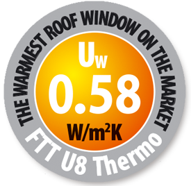 ファクロジャパンの天窓、ルーフウインドウ、トップライトは断熱性・遮熱性No.1。パッシブハウスを実現できる高い断熱性・遮熱性を持ち合わせています。
